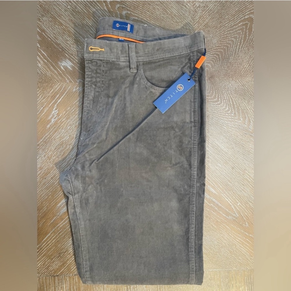NWT Men’s Stitch Golf Bedford Corduroys Charcoal 38x32. Current Retail $148.